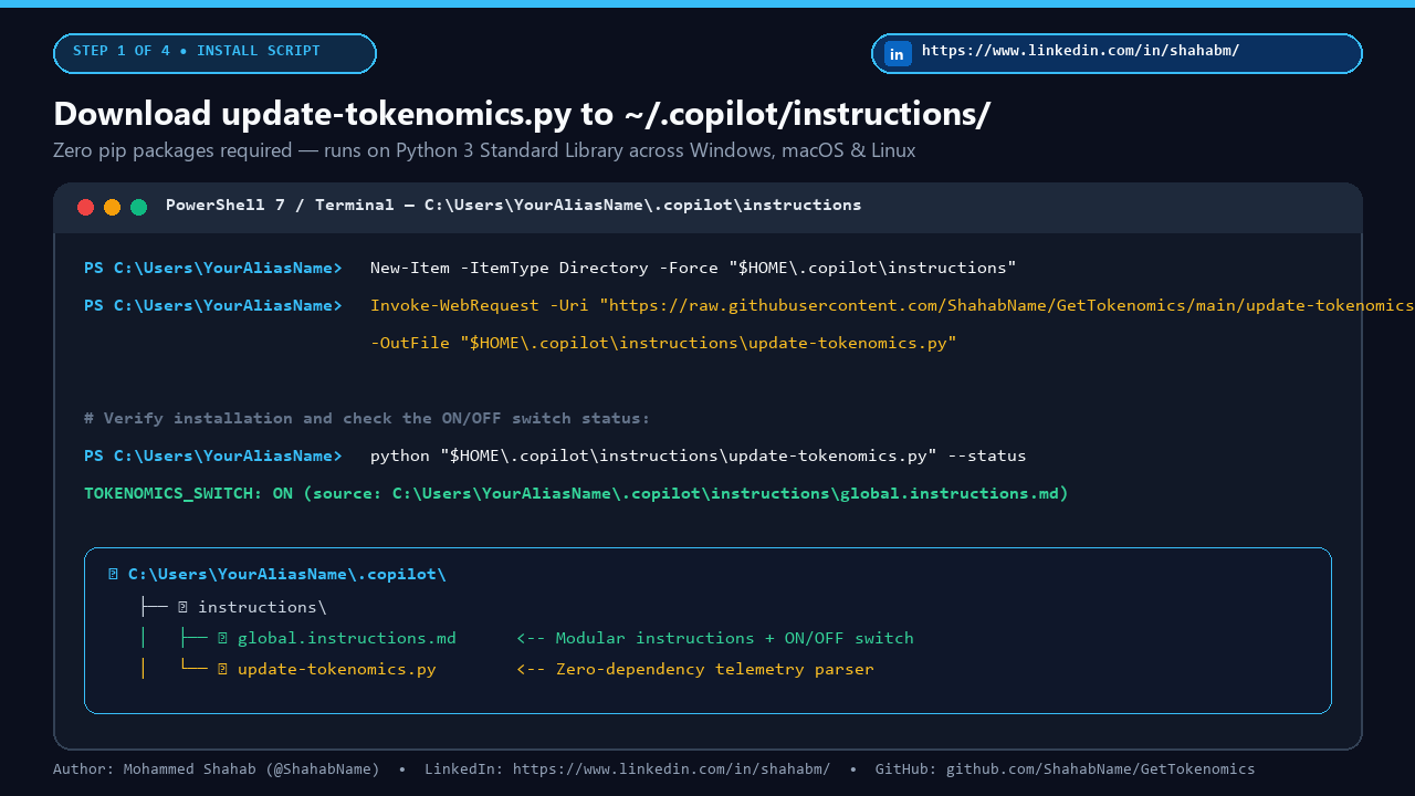 Step 1: Download update-tokenomics.py screenshot
